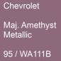 Preview: Chevrolet, Maj. Amethyst Metallic, 95 / WA111B.